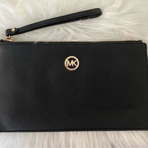 Michael Kors Black Monogram Interior Wristlet/Billfold